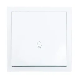 Кнопка звонка Lezard Zima 704-0288-103QC безвинтовой зажим/клемма белый