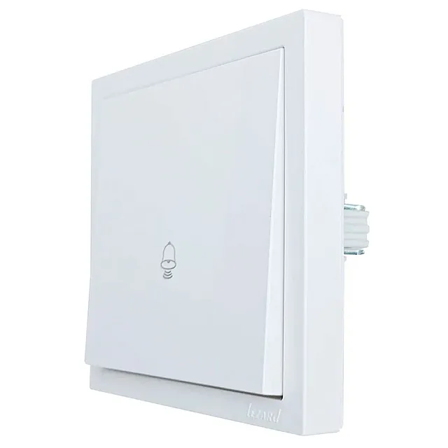 Кнопка звонка Lezard Zima 704-0288-103QC безвинтовой зажим/клемма белый