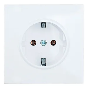 Розетка Lezard Zima 1 место безвинтовой зажим/клемма с заземлением белая