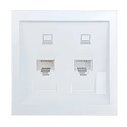 Розетка компьютерная Lezard Zima 704-0288-141 2 гнезда белый