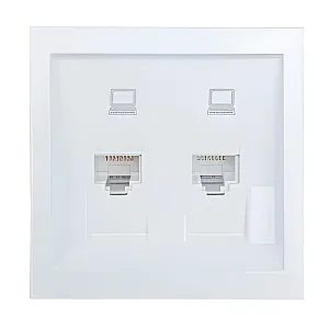 Розетка компьютерная Lezard Zima 704-0288-141 2 гнезда белый