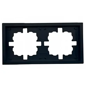 Рамка Lezard Zima 704-4200-147 2 поста горизонтальная черный бархат