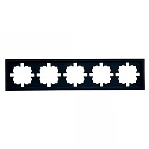 Рамка Lezard Zima 704-4200-150 5 постов горизонтальная черный бархат