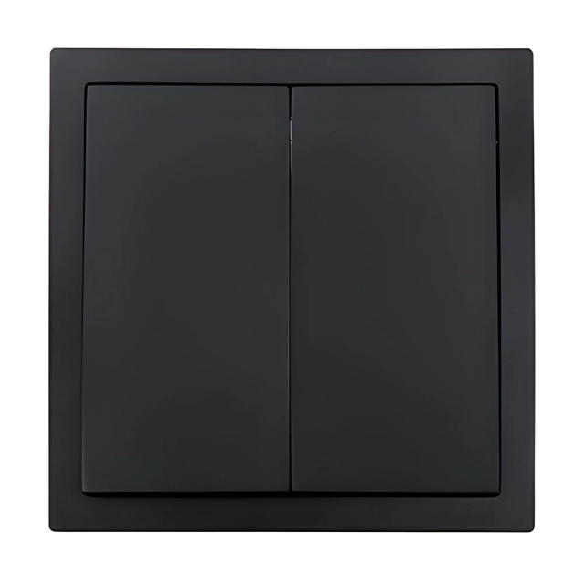 Выключатель Lezard Zima 704-4288-101QC 2 клавиши безвинтовой зажим/клемма черный бархат Выключатель Lezard Zima 704-4288-101QC 2 клавиши безвинтовой зажим/клемма черный бархат