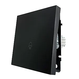 Кнопка звонка Lezard Zima 704-4288-103QC безвинтовой зажим/клемма черный бархат