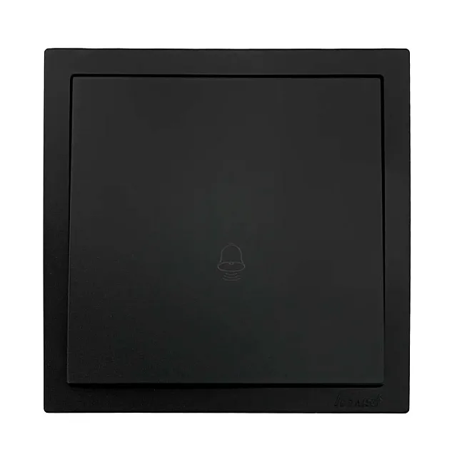 Кнопка звонка Lezard Zima 704-4288-103QC безвинтовой зажим/клемма черный бархат