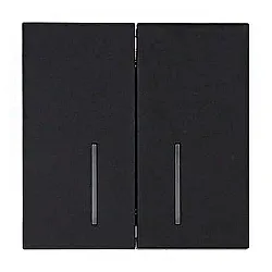 Выключатель Lezard Zima 704-4288-112QC 2 клавиши безвинтовой зажим/клемма черный бархат