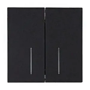 Выключатель Lezard Zima 704-4288-112QC 2 клавиши безвинтовой зажим/клемма черный бархат