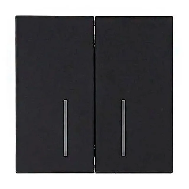 Выключатель Lezard Zima 704-4288-112QC 2 клавиши безвинтовой зажим/клемма черный бархат
