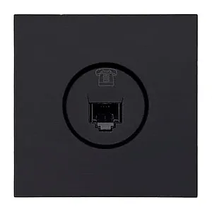 Розетка телефонная Lezard Zima 704-4288-137 евро черный бархат