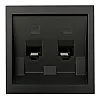 Розетка компьютерная Lezard Zima 704-4288-141 2 места черный бархат