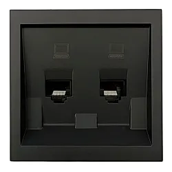 Розетка компьютерная Lezard Zima 704-4288-141 2 места черный бархат