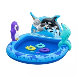 Бассейн надувной Bestway 53156 Polar Pals детский с игрушками 134*131*73 см