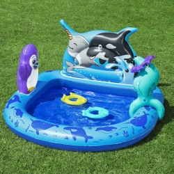 Бассейн надувной Bestway 53156 Polar Pals детский с игрушками 134*131*73 см
