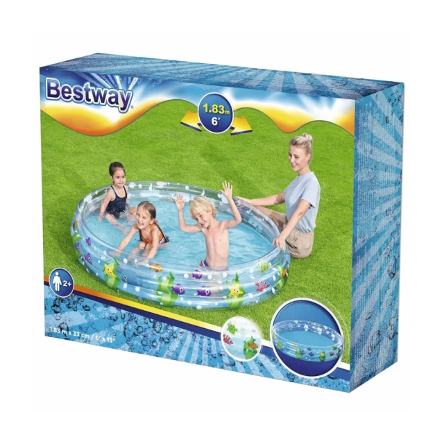 Бассейн надувной Bestway 51005 Подводный мир 183*33 см Бассейн надувной Bestway 51005 Подводный мир 183*33 см