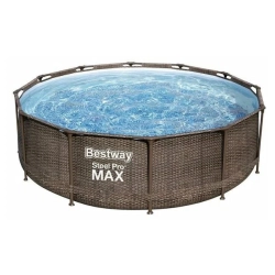 Бассейн каркасный Bestway 56709 Ротанг с фильтр-насосом и лестницей 366*100 см
