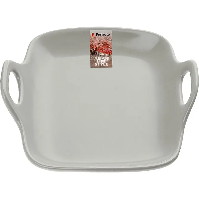 Тарелка-блюдо Perfecto Linea Asian 17-101903 керамическая серая 19*18.5*4.7 см