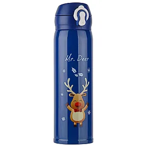 Термос Perfecto Linea Merry Christmas 27-225450 нержавеющая сталь синий 450 мл