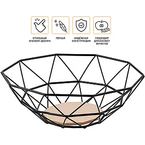 Корзина для фруктов Perfecto Linea 30-261011 металлическая