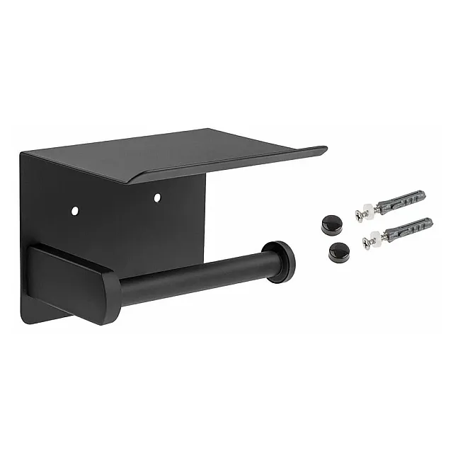 Держатель для туалетной бумаги Perfecto Linea 35-031010 с полкой