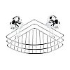 Полка для ванной Perfecto Linea Fix Lock 35-342240 угловая хром