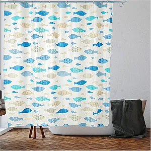 Шторка для ванной Perfecto linea 36-118007 180*180 см рыбки