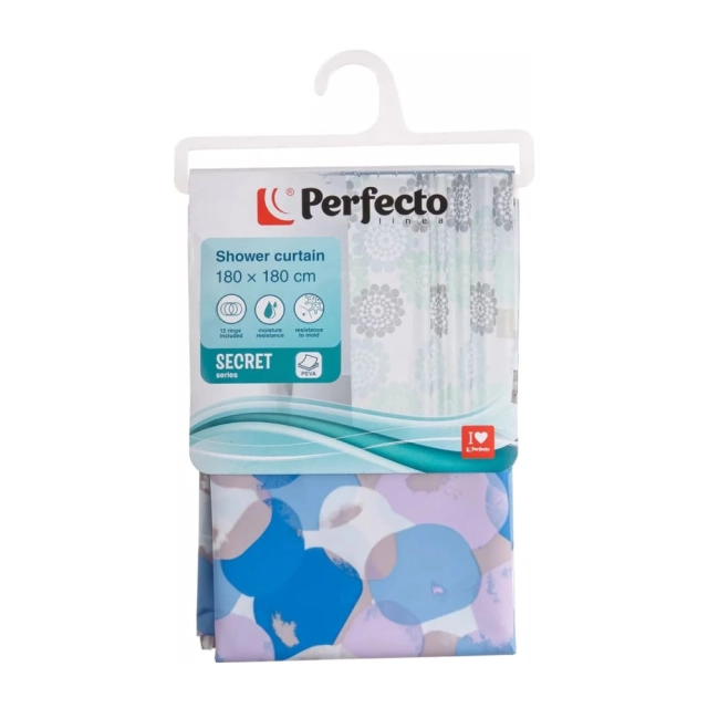 Шторка для ванной Perfecto Linea Secret 36-118008 180*180 см лепестки Шторка для ванной Perfecto Linea Secret 36-118008 180*180 см лепестки