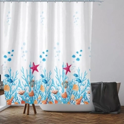 Шторка для ванной Perfecto Linea Harmony 36-118009 180*180 см подводный мир