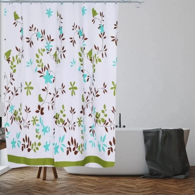 Шторка для ванной Perfecto Linea Harmony 36-118016 180*180 см флора Шторка для ванной Perfecto Linea Harmony 36-118016 180*180 см флора