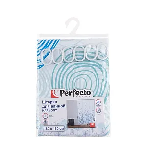 Шторка для ванной Perfecto Linea Harmony 36-118018 180*180 см водная рябь
