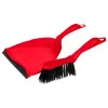 Щетка-сметка + совок с резинкой Perfecto Linea Solid 43-322067 красный