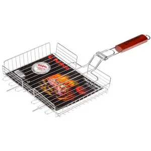 Решетка-гриль Perfecto Linea 47-101107 280*220 мм нержавеющая сталь деревянная ручка