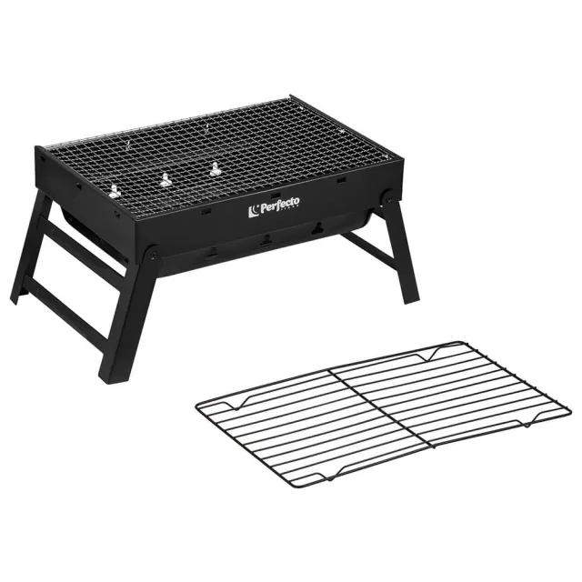 Мангал-барбекю Perfecto Linea 47-143292 складной с решеткой 43*29*23 см сталь