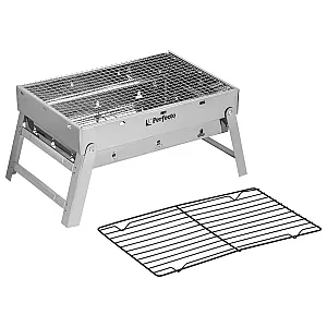 Мангал-барбекю Perfecto Linea 47-243292 складной с решеткой 43*29*23 см нержавеющая сталь