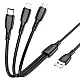 Кабель Borofone BX17 3в1 Lightning+Micro+Type-C черный 1 м