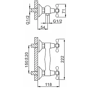 Смеситель для душа Frap F2008 без излива