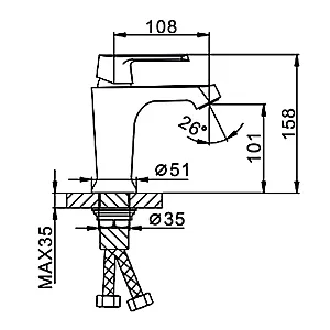 Смеситель для раковины Frap F1031 белый/хром