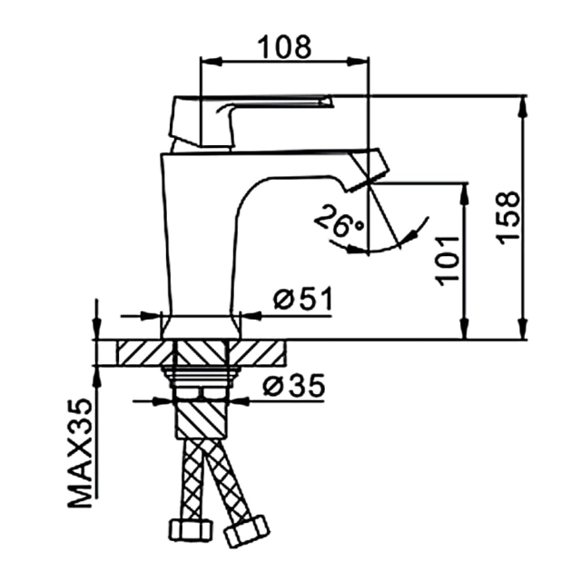 Смеситель для раковины Frap F1031 белый/хром Смеситель для раковины Frap F1031 белый/хром