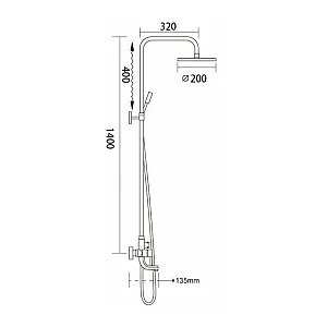 Душевая система Frap F2418 хром