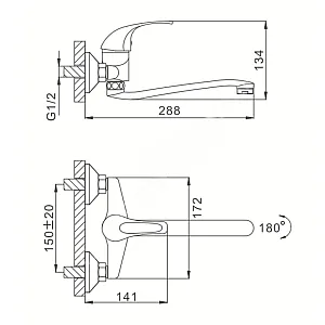 Смеситель Frap F4603 настенный