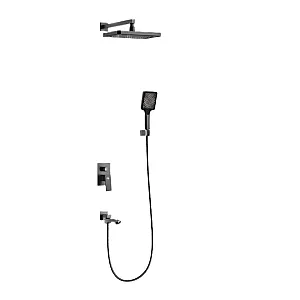 Душевая система Frap F7176-6 скрытого монтажа черная