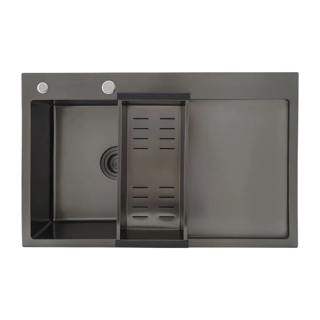 Мойка для кухни Gappo GS7850-6L стальная черная Мойка для кухни Gappo GS7850-6L стальная черная