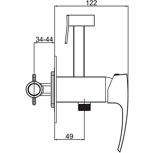 Душ гигиенический со смесителем Gappo G7207-1 хром