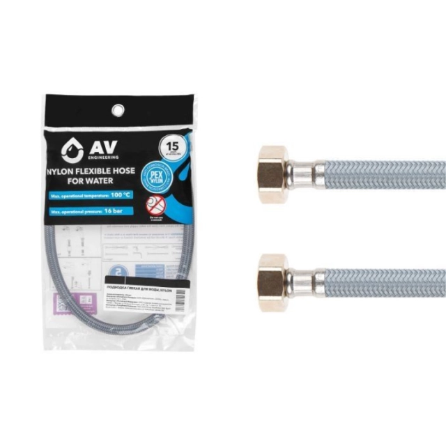 Подводка гибкая Nylon AV Engineering AVE20880 гайка 1/2 Подводка гибкая Nylon AV Engineering AVE20880 гайка 1/2