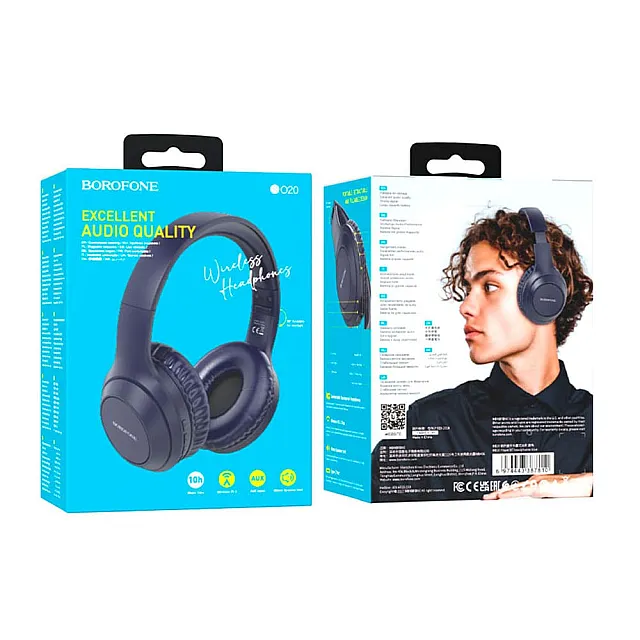 Наушники Borofone BO20 BT полноразмерные с микрофоном синий