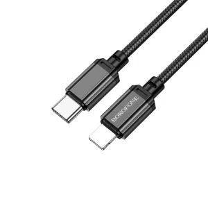 Кабель Borofone BX87 88985 Lightning-Type-C 20W поддержка PD 20Вт черный 1 м