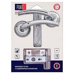 Комплект ручек Punto LM/A SET45R.TL54.Logica/HD CP-8 с защелкой без запирания хром