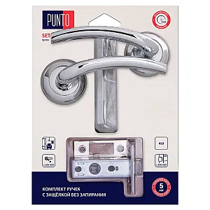 Комплект ручек Punto LM/A SET45R.TL54.Logica/HD CP-8 с защелкой без запирания хром