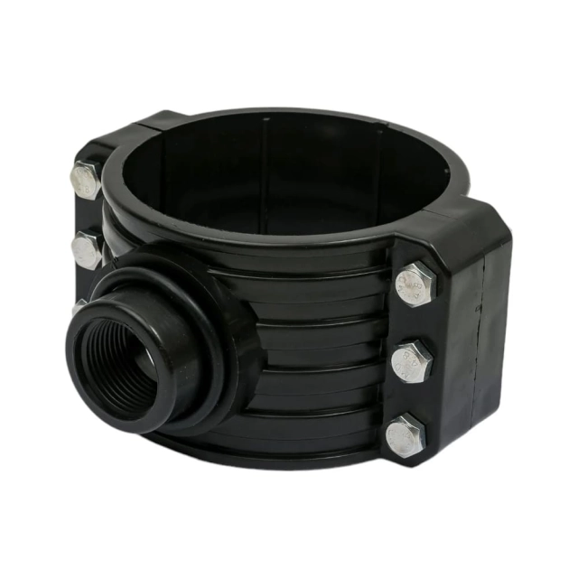 Хомут-врезка AV Engineering AVE159033 для ПЭ-труб внутренняя резьба 110*1 Хомут-врезка AV Engineering AVE159033 для ПЭ-труб внутренняя резьба 110*1