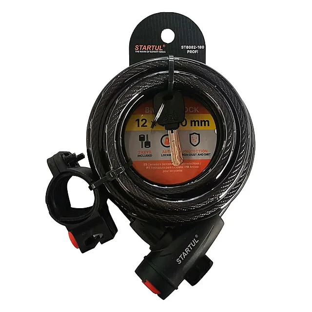 Замок велосипедный Startul Profi ST8082-180 12*1800 мм